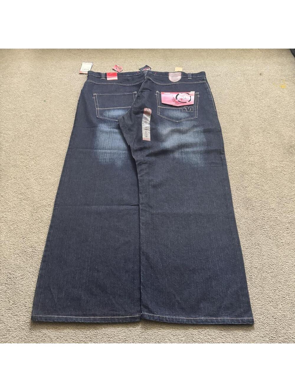 Insanely Baggy Vintage Y2K Deadstock Dark Wash Mecca Faded Jeans